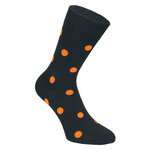 Damensocken Baumwolle verrückt-bunte Punkte schwarz - 5
