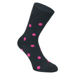 Damensocken Baumwolle verrückt-bunte Punkte schwarz - 6