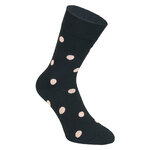 Damensocken Baumwolle verrückt-bunte Punkte schwarz - 10