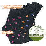 Damensocken Baumwolle verrückt-bunte Punkte schwarz - 2