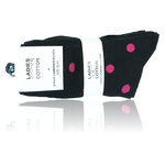 Damensocken Baumwolle verrückt-bunte Punkte schwarz - 3