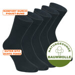 Comfort-Damensocken Baumwolle schwarz - 2