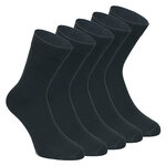 Comfort-Damensocken Baumwolle schwarz - 1