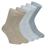 Comfort-Damensocken Baumwolle beige-grau-melange-mix - 1