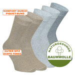 Comfort-Damensocken Baumwolle beige-grau-melange-mix - 2