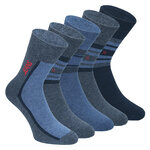 Damensocken Baumwolle Jeans-Style blau-mix - 1
