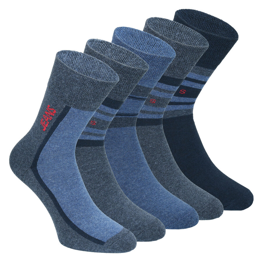 Damensocken Baumwolle Jeans-Style blau-mix