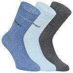 Comfort-Damensocken aus Baumwolle blau-melange-mix - 11