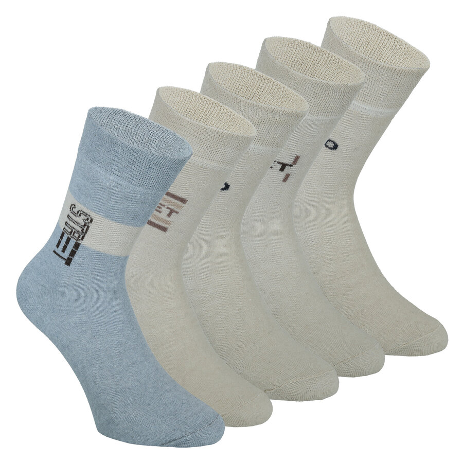 Damensocken Baumwolle Street-Style beige-grau-mix