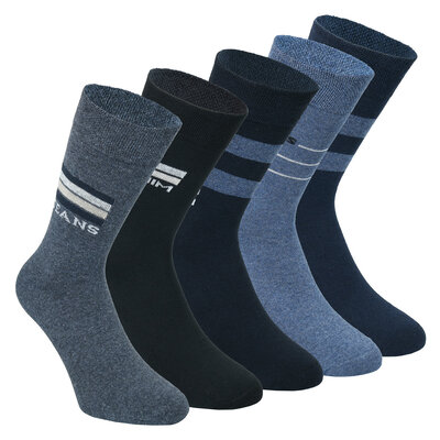 Herrensocken Baumwolle Jeans-Style blau-mix