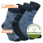 Herrensocken Baumwolle Maritim-Style blau - 2