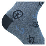 Herrensocken Baumwolle Maritim-Style blau - 10