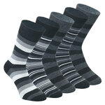 Herrensocken Baumwolle dunkel Streifen Mix - 1