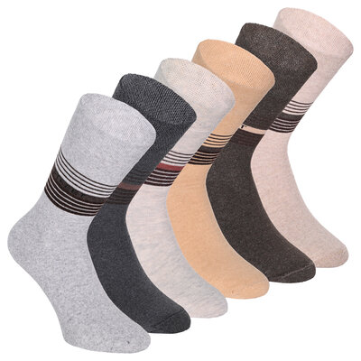 Herrensocken Street-Style grau-beige-melange-mix