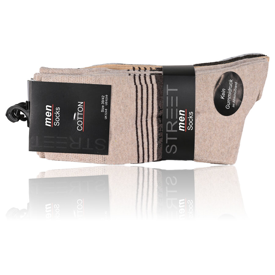 Herrensocken Street-Style grau-beige-melange-mix - 2