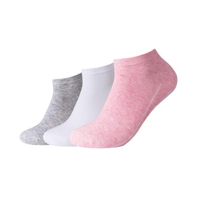 Sneakersocken ohne Gummidruck Camano grau-weiß-rosa-mix