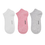 Sneakersocken ohne Gummidruck Camano grau-weiß-rosa-mix - 2