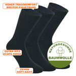 Gesundheits-Diabetikersocken Baumwolle schwarz - 2