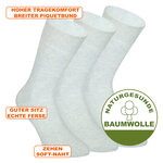 Gesundheits-Diabetikersocken Baumwolle beige-melange - 2