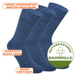 Gesundheits-Diabetikersocken Baumwolle jeans-blau-melange - 2