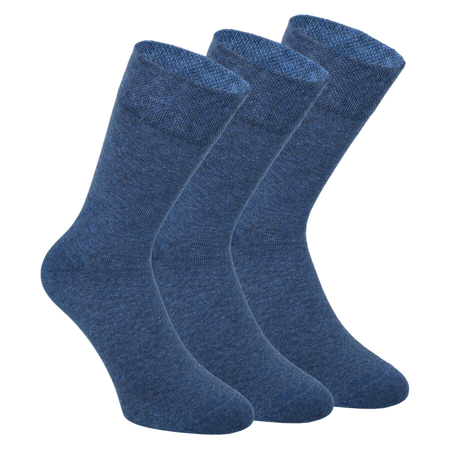 Gesundheits-Diabetikersocken Baumwolle jeans-blau-melange