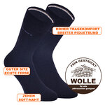 Wollsocken ohne Gummidruck camano CA-Soft marine-dunkelblau - 2