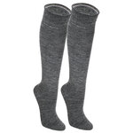 Woll-Kniestrümpfe ohne Gummidruck Camano CA-SOFT grau-melange - 1