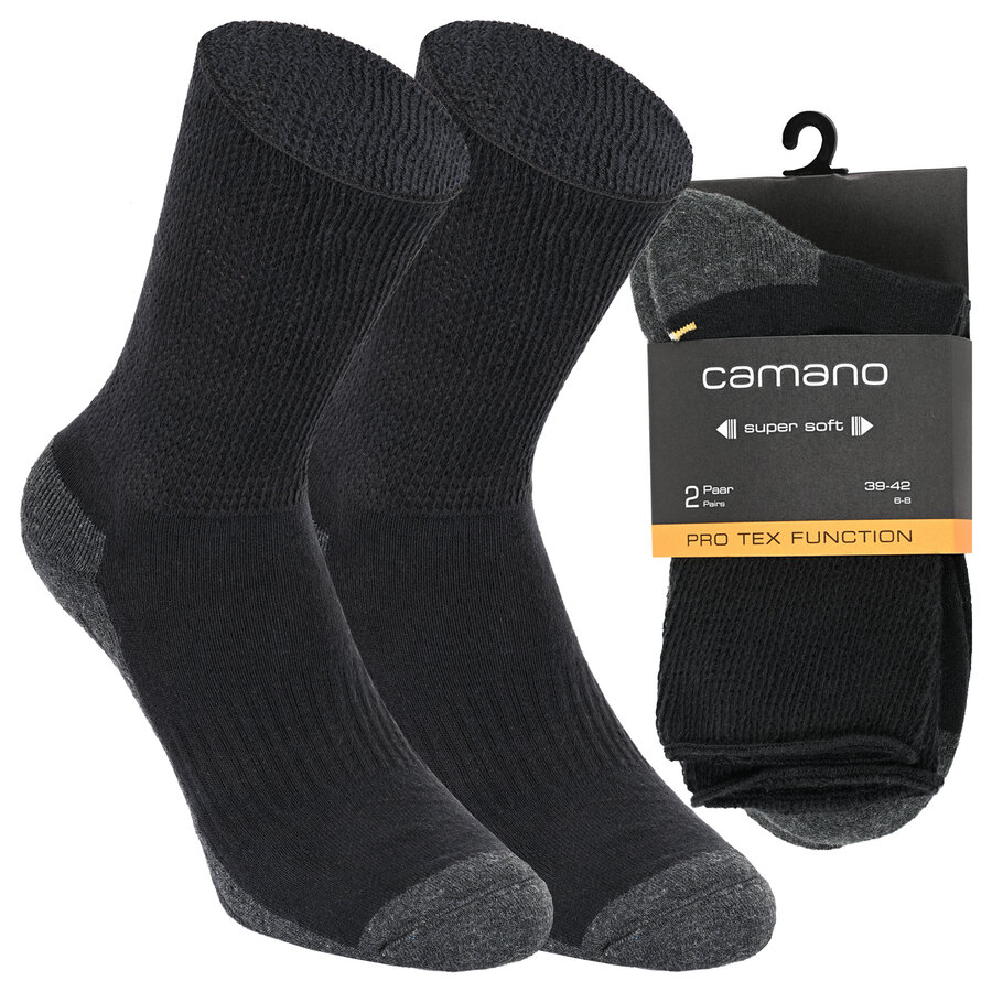 Diabetiker Sportsocken camano ProTex schwarz
