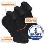 Dicke Sport-Sneakersocken Baumwolle Apollo schwarz - 8