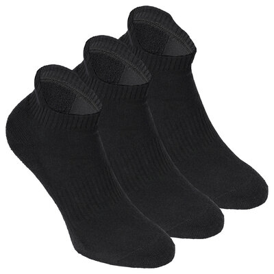 Dicke Sport-Sneakersocken Baumwolle Apollo schwarz