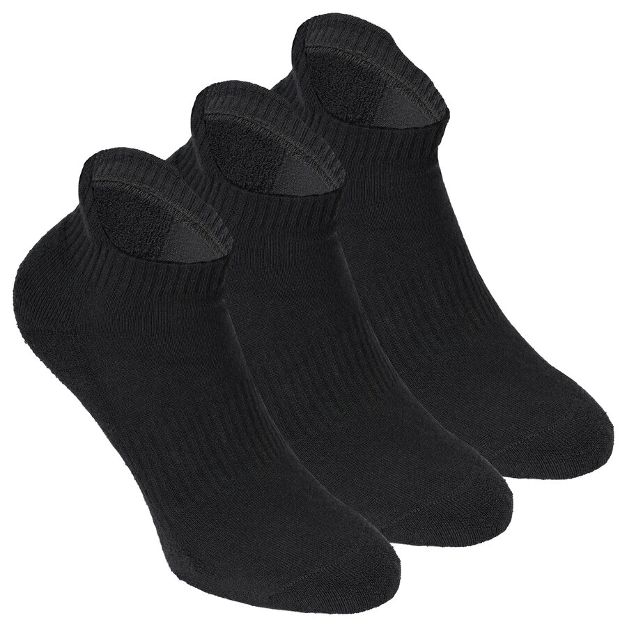 Dicke Sport-Sneakersocken Baumwolle Apollo schwarz