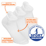 Dicke Sport-Sneakersocken Baumwolle Apollo weiß - 8