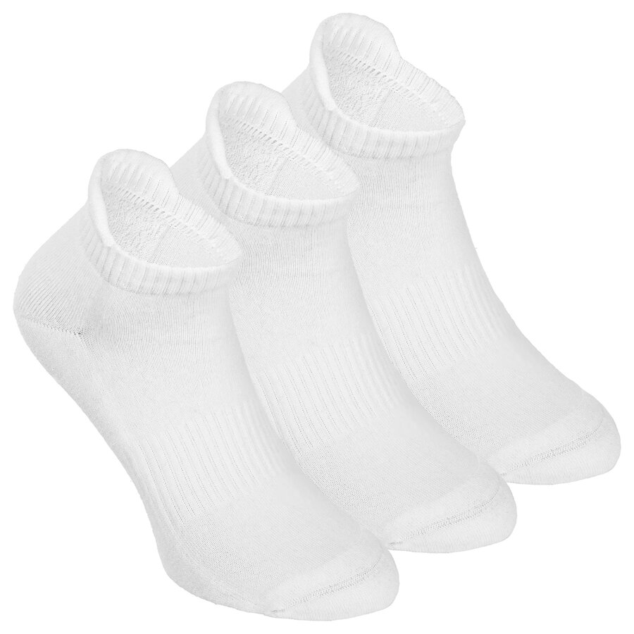 Dicke Sport-Sneakersocken Baumwolle Apollo weiß