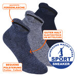 Dicke Sport-Sneakersocken Baumwolle Apollo blau-mix - 10