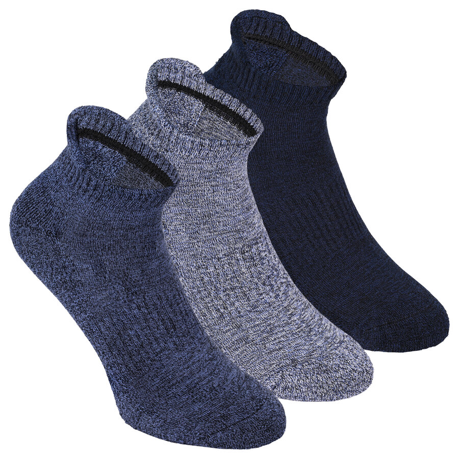 Dicke Sport-Sneakersocken Baumwolle Apollo blau-mix
