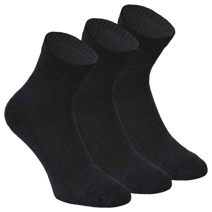 Dicke Sport-Kurzsocken Baumwolle Apollo schwarz