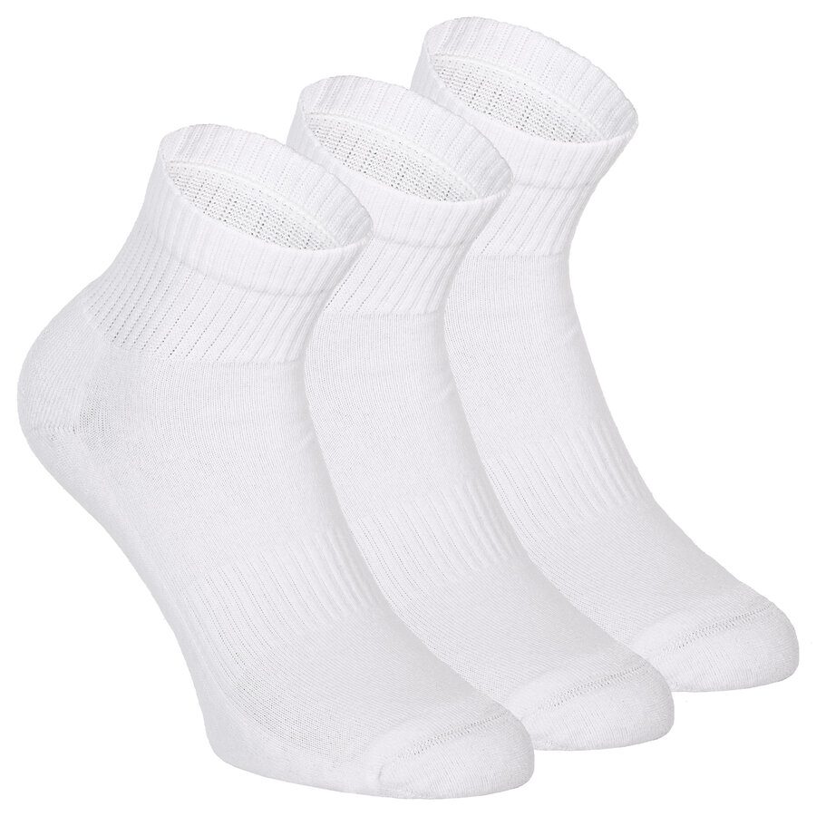 Dicke Sport-Kurzsocken Baumwolle Apollo weiß