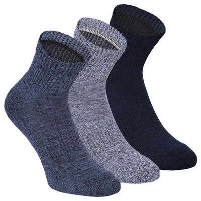 Dicke Sport-Kurzsocken Baumwolle Apollo blau-mix