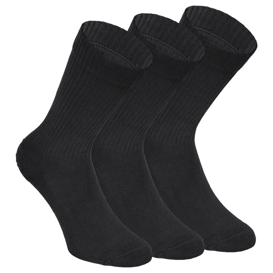 Dicke Tennis-Sportsocken Baumwolle Apollo schwarz
