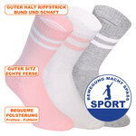 Dicke Tennis-Sportsocken Baumwolle Apollo rosa-grau-weiß-mix - 11