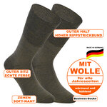 Business Socken Merino-Wolle Made in Germany oliv-melange - 2