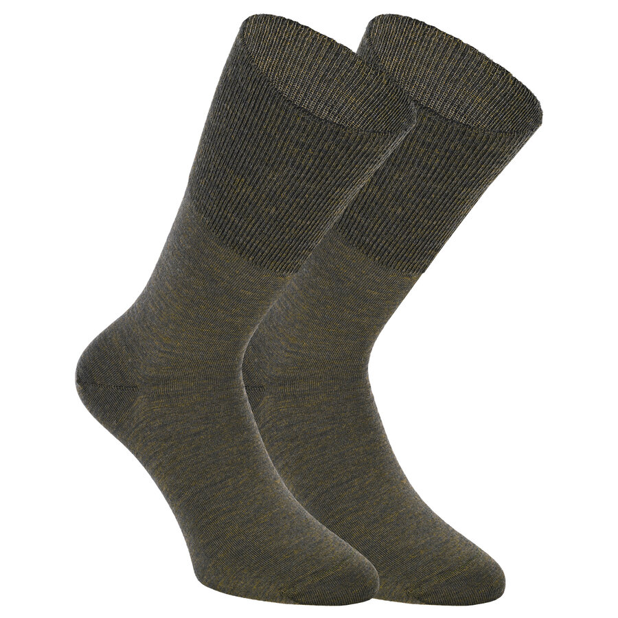 Business Socken Merino-Wolle Made in Germany oliv-melange