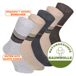Herrensocken ohne Gummibund Baumwolle Street-Style grau-beige-melange-mix - 2