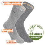 Bambussocken ohne Gummidruck camano dunkel-grau-mix - 2