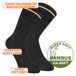 Bambussocken ohne Gummidruck camano schwarz - 2