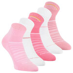 Sport-Kurzsocken Mesh-Gewebe atmungsaktiv Camano pink-weiß-mix - 1