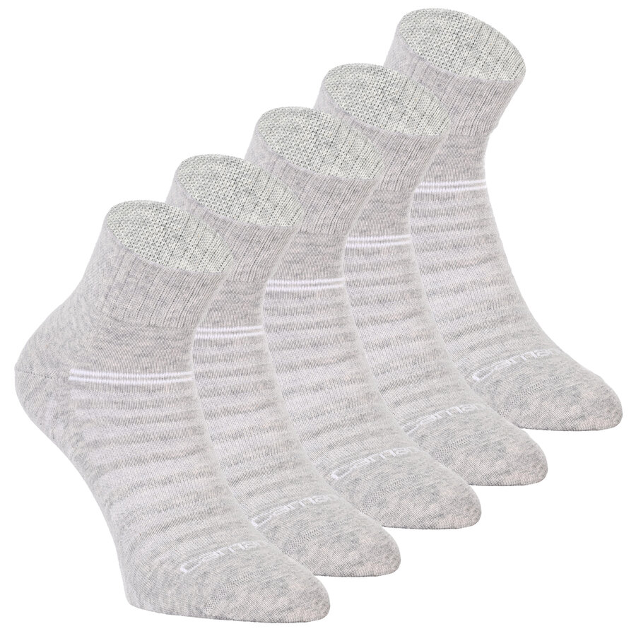 Sport-Kurzsocken Mesh-Gewebe atmungsaktiv Camano grau-melange