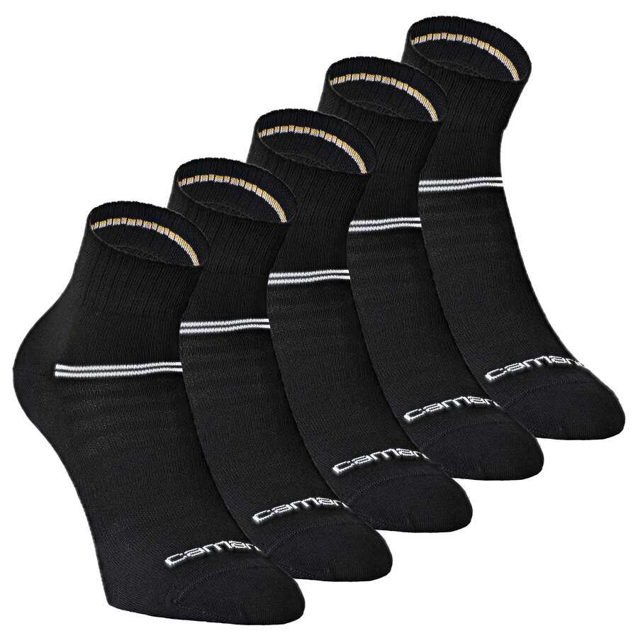 Sport-Kurzsocken Mesh-Gewebe atmungsaktiv Camano schwarz
