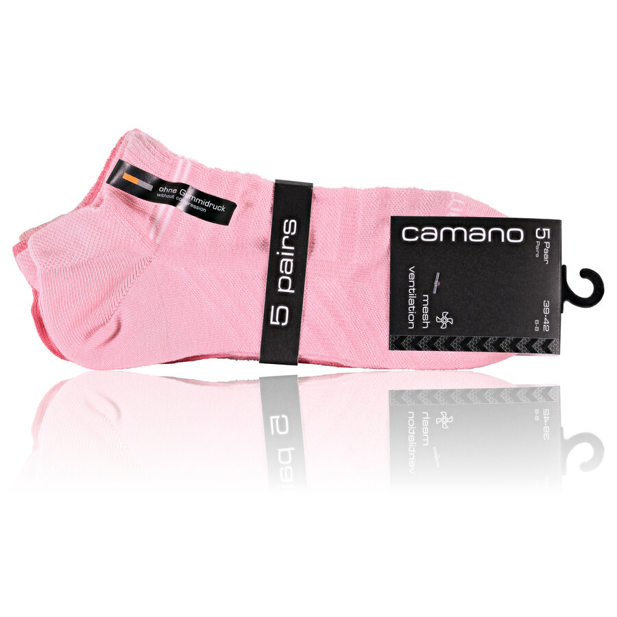 Sneakersocken Mesh-Gewebe atmungsaktiv Camano pink-weiß-mix - 10