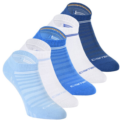 Sneakersocken Mesh-Gewebe atmungsaktiv Camano blau-weiß-mix